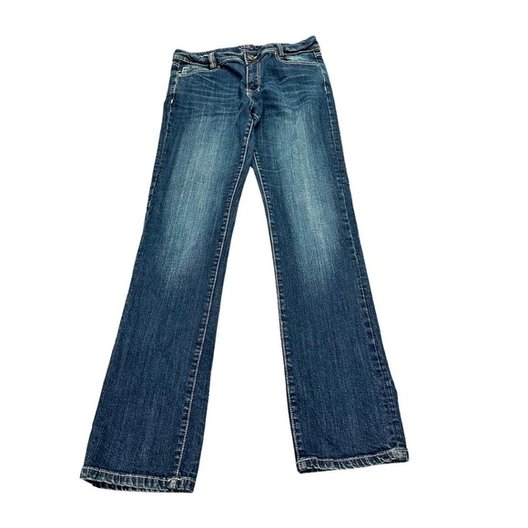 VGS Denim For All Time Jeans Womens Size 10 Straight Embellished Back Pockets - Picture 1 of 5